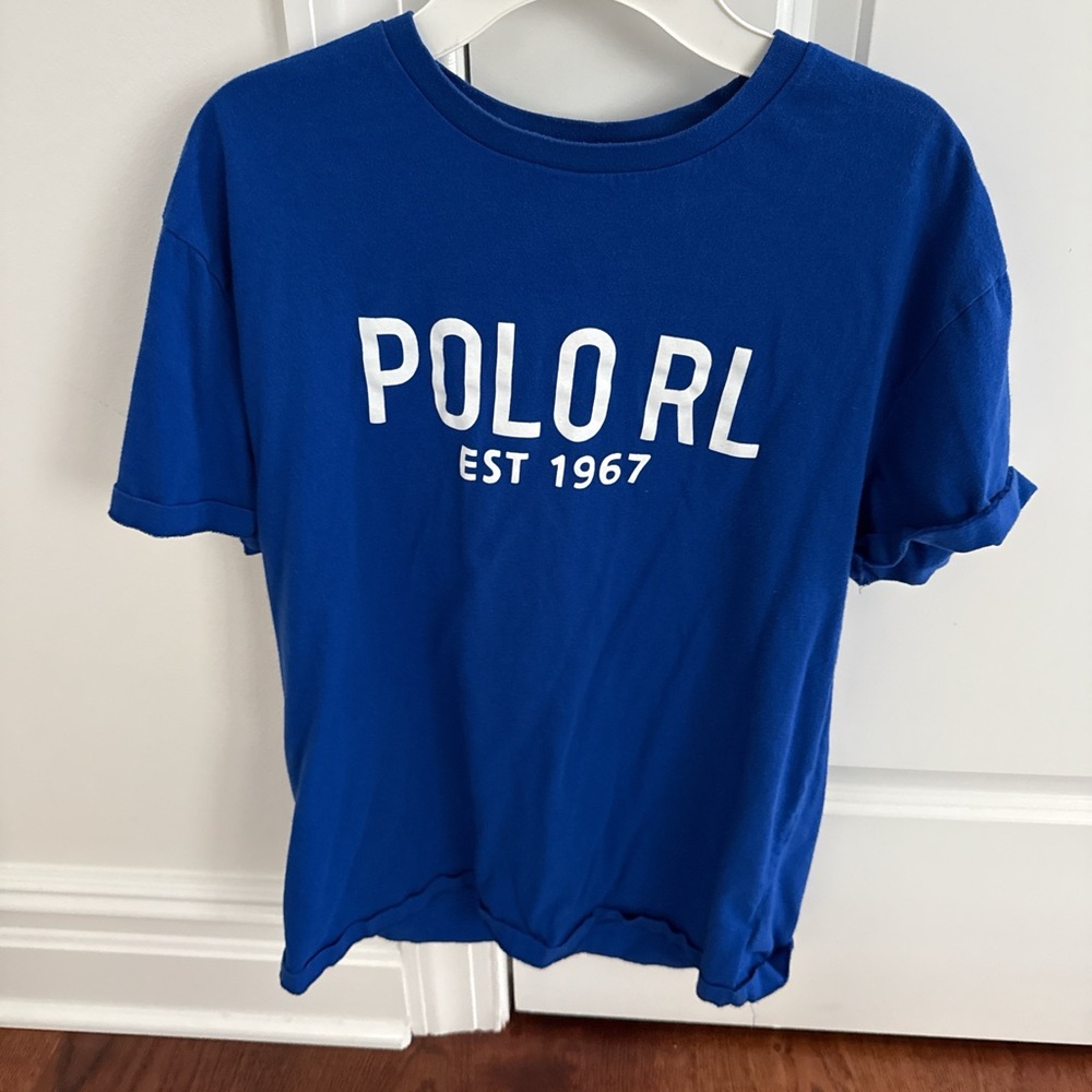 Ralph Lauren Blue Graphic Logo Short Sleeve Tee